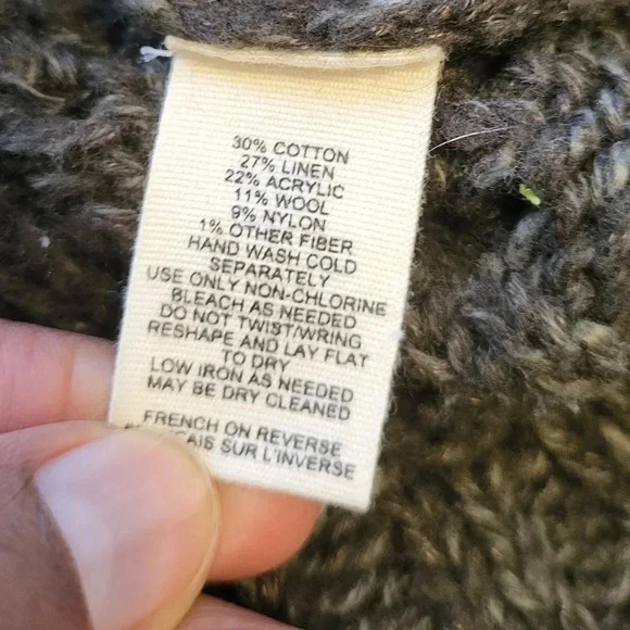 Sleeping on Snow Anthropologie Eldora Linen/Wool Blend Tunic Knit Sweater(XS) - Picture 7 of 7